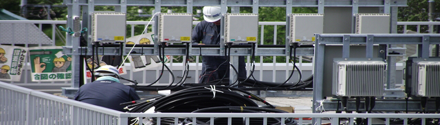 無線基地局の調整業務の写真